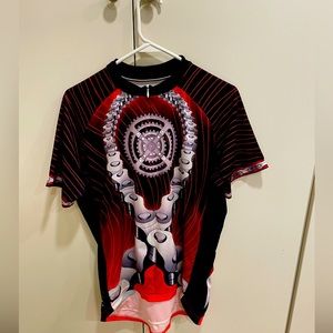 Primal Wear Men’s XL cycling Jersey and matching socks! Have bike chain motif.